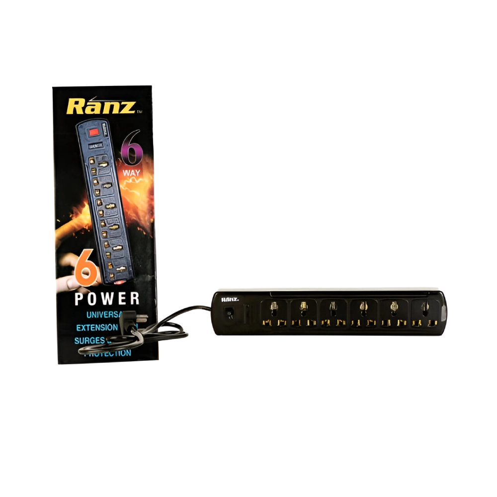 Ranz Spike 6 Socket 1 Switch 3m view 2